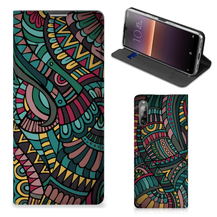 Sony Xperia L4 Hoesje met Magneet Aztec