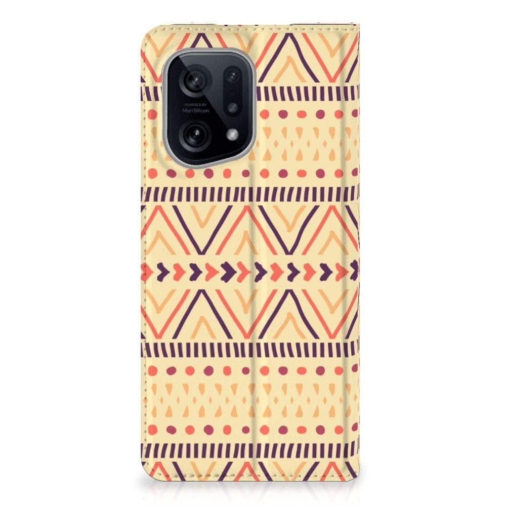 OPPO Find X5 Hoesje met Magneet Aztec Yellow - B2C Telecom