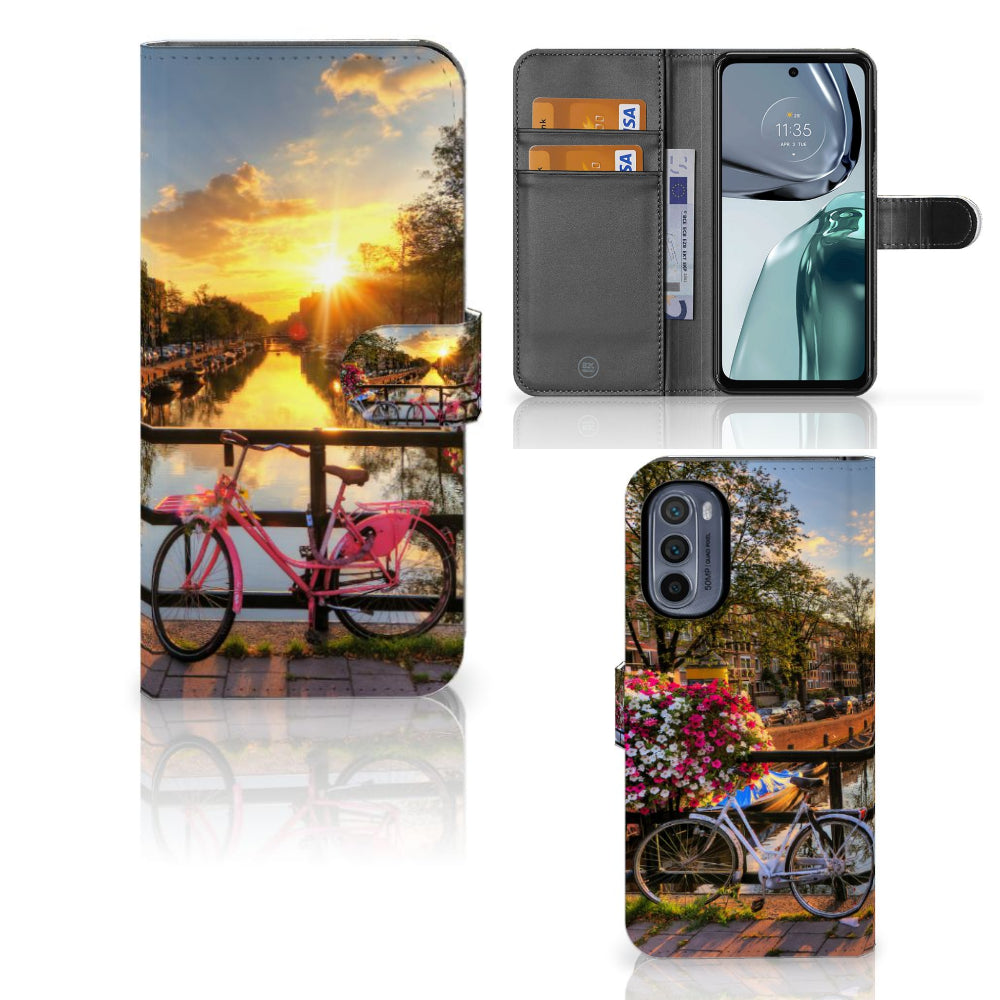 Motorola Moto G62 5G Flip Cover Amsterdamse Grachten