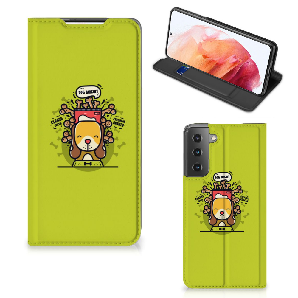 Samsung Galaxy S21 Magnet Case Doggy Biscuit - B2C Telecom
