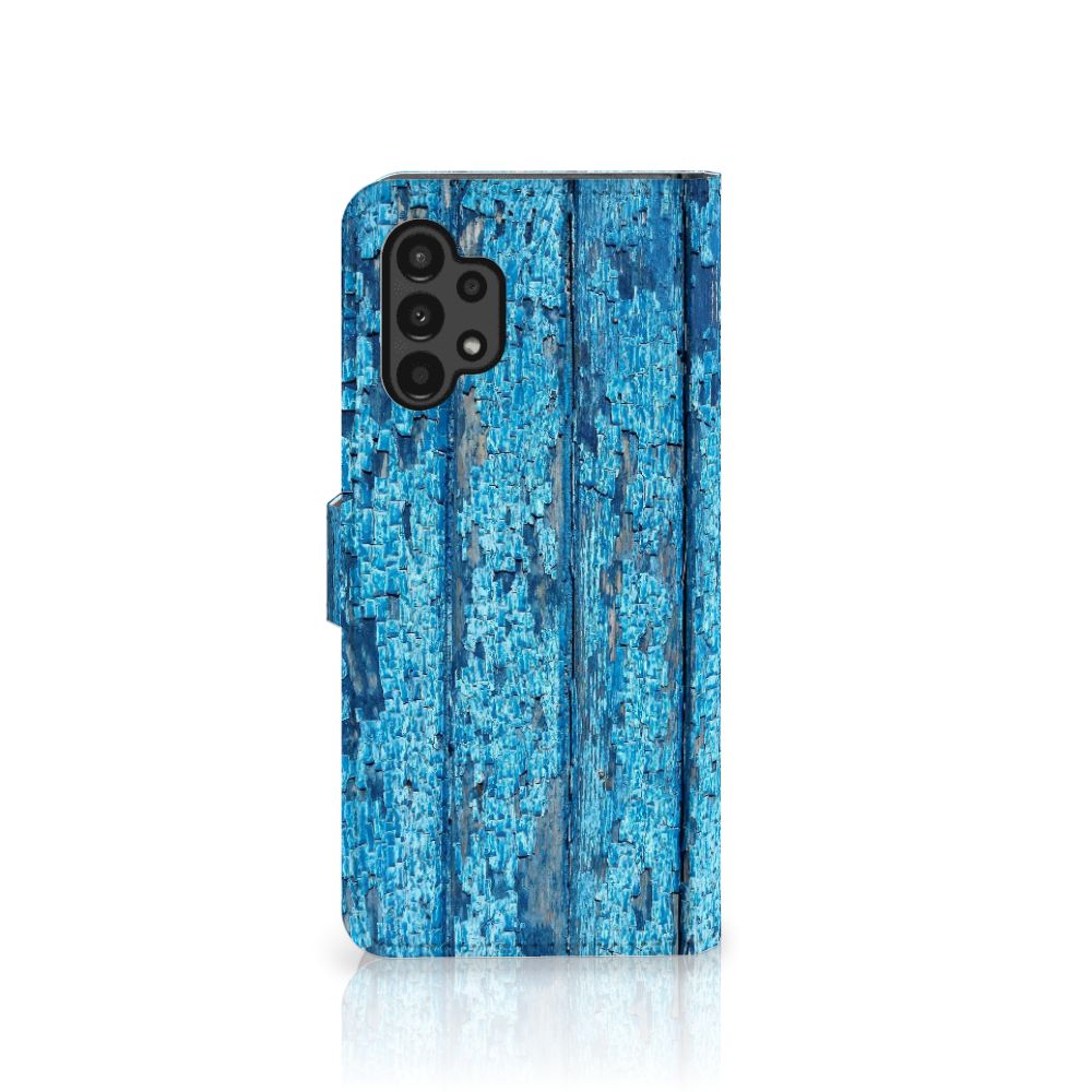 Samsung Galaxy A13 (4G) Book Style Case Wood Blue