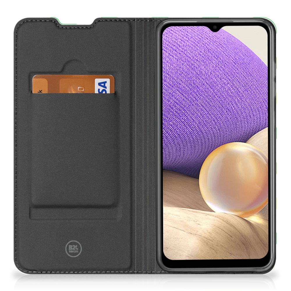 Samsung Galaxy A32 5G Hoesje met Magneet Zigzag Groen - B2C Telecom