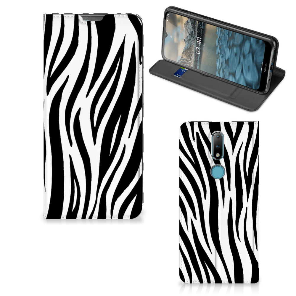 Nokia 2.4 Hoesje maken Zebra