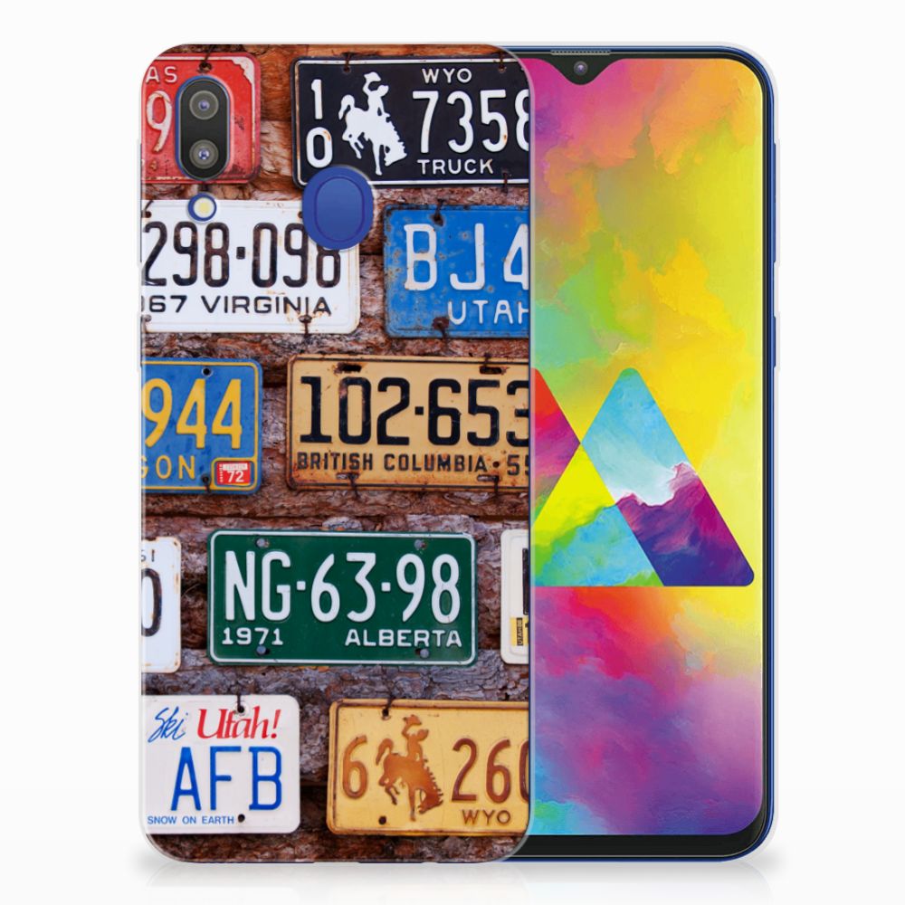 Samsung Galaxy M20 (Power) Siliconen Hoesje met foto Kentekenplaten