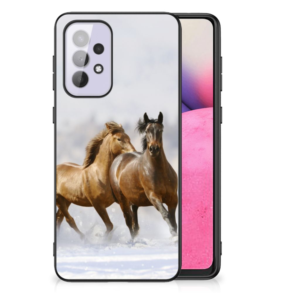 Samsung Galaxy A33 5G Dierenprint Telefoonhoesje Paarden