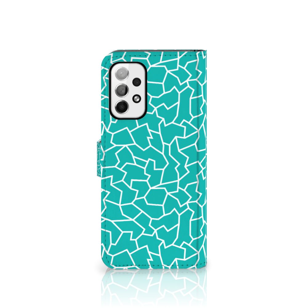 Samsung Galaxy A73 5G Hoesje Cracks Blue