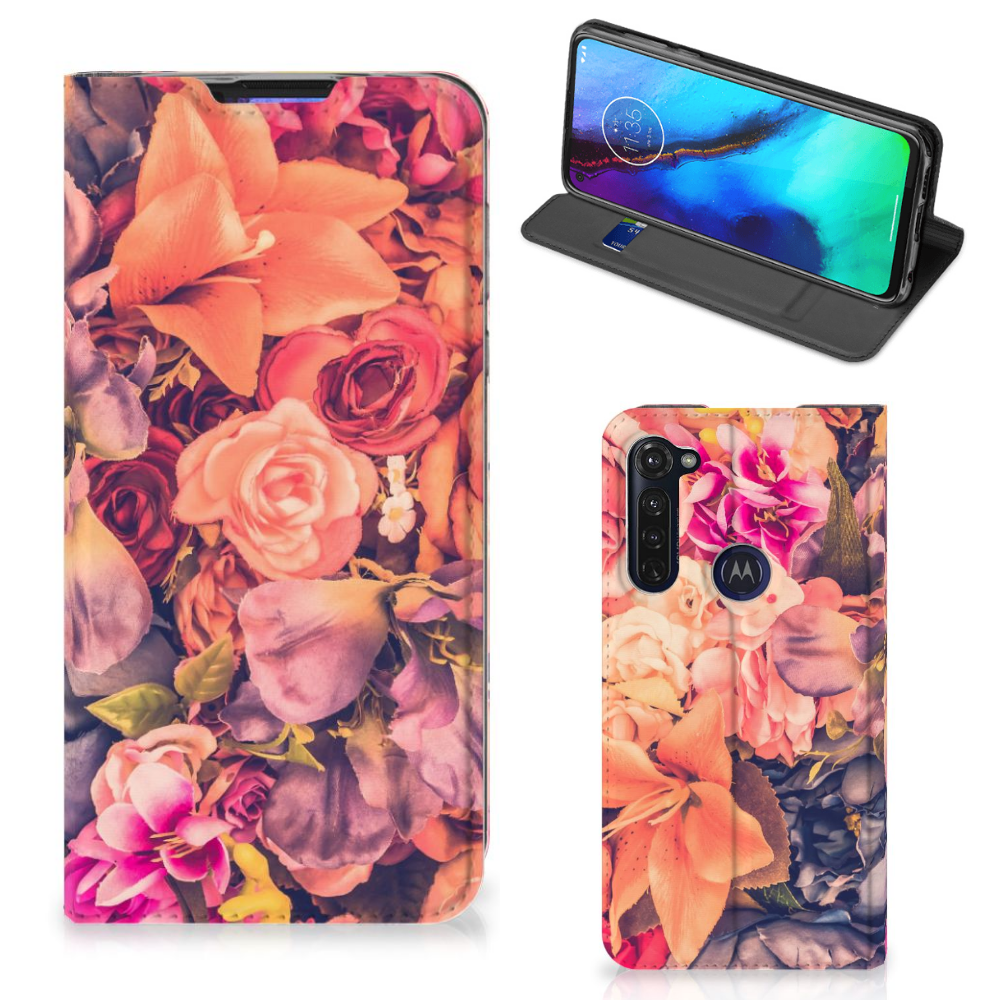 Motorola Moto G Pro Smart Cover Bosje Bloemen - B2C Telecom