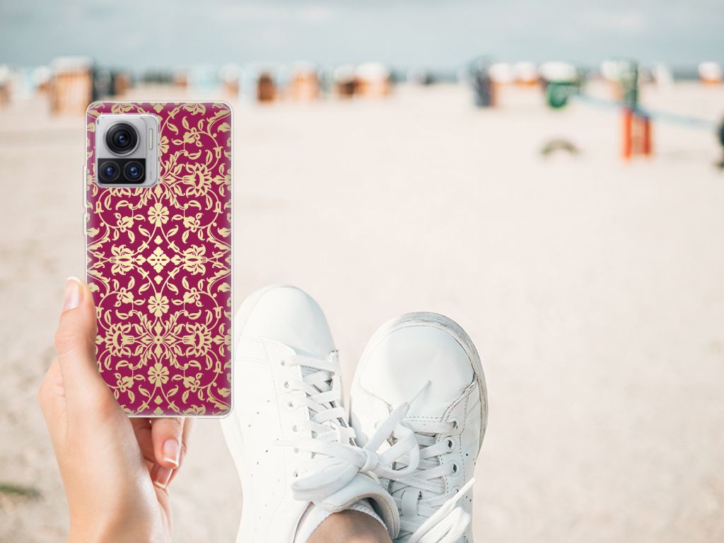 Siliconen Hoesje Motorola Moto X30 Pro Barok Pink B2C Telecom