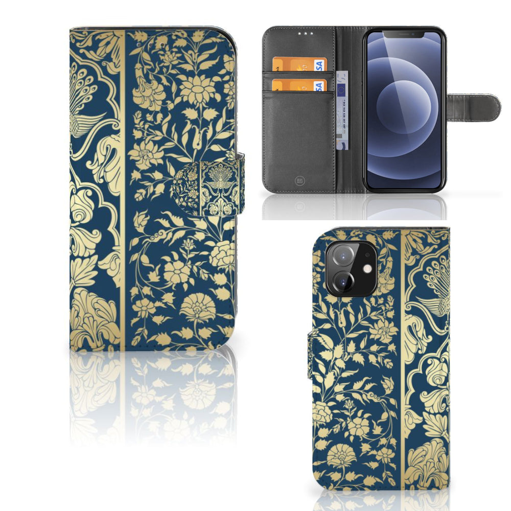 iPhone 12 | 12 Pro (6.1") Hoesje Beige Flowers