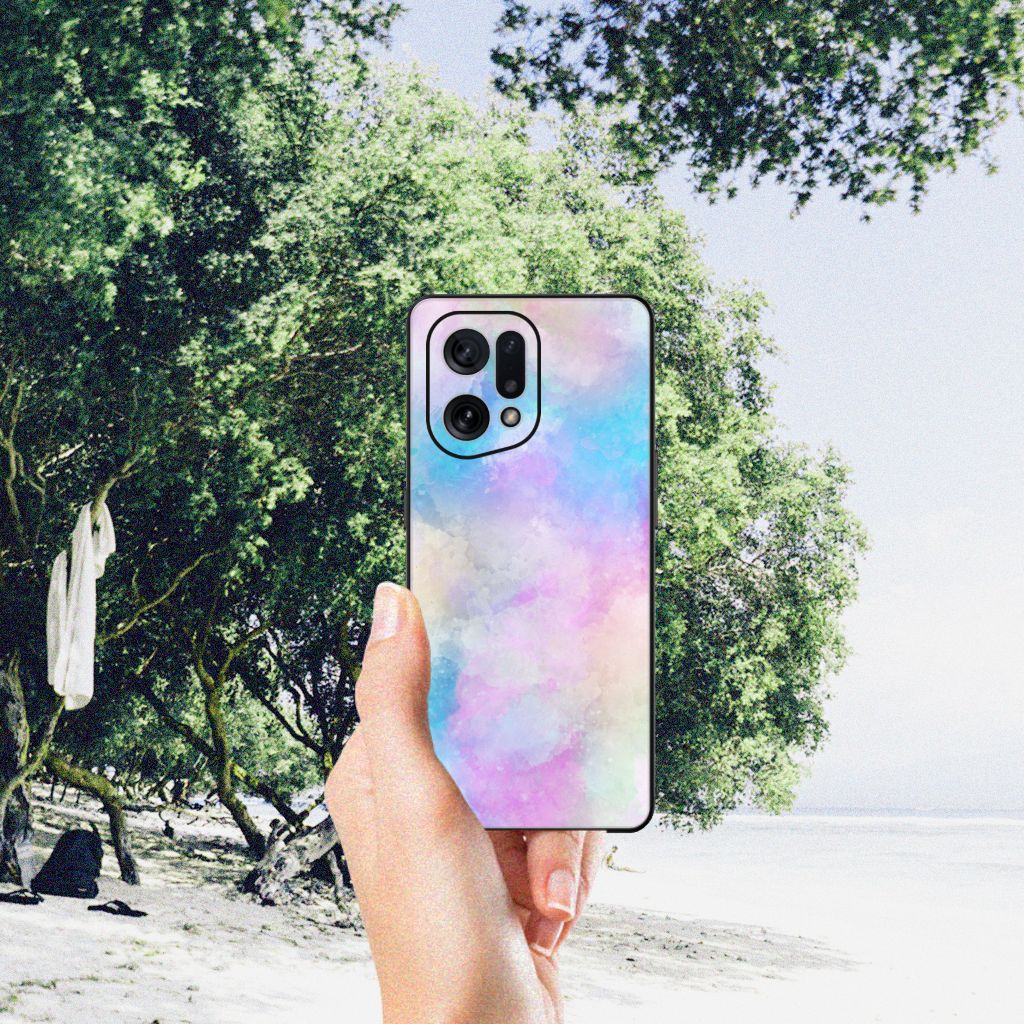 Kleurrijke Telefoonhoesje OPPO Find X5 Watercolor Light B2C Telecom