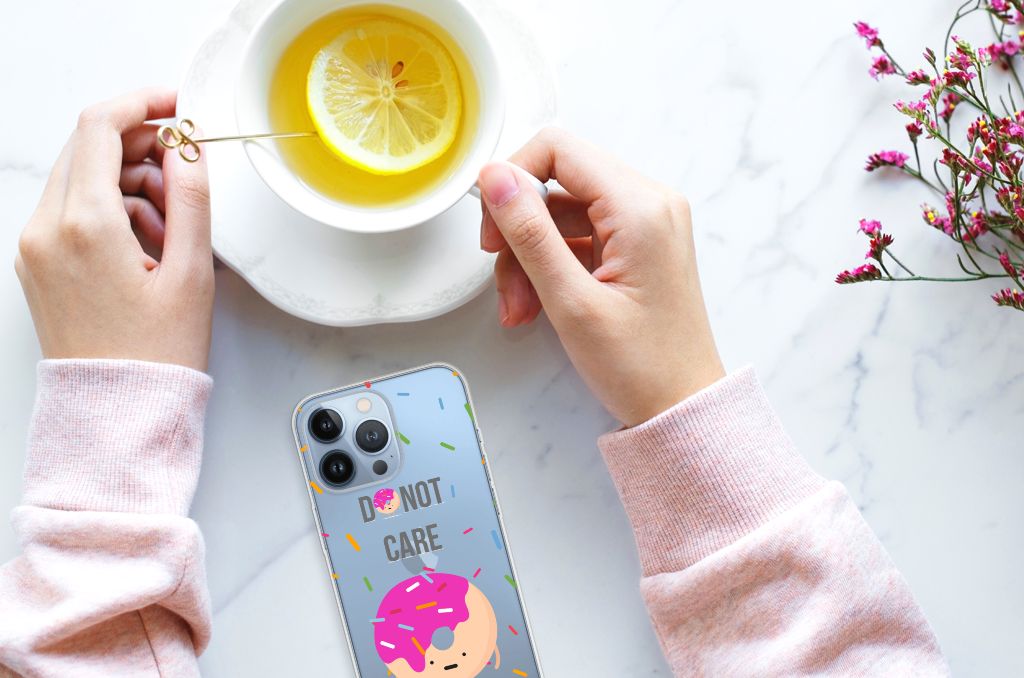 Apple iPhone 13 Pro Siliconen Case Donut Roze B2C Telecom