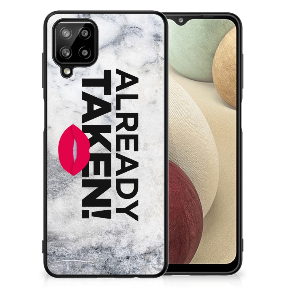 Samsung Galaxy A12 Telefoon Hoesje met tekst Already Taken White B2C Telecom