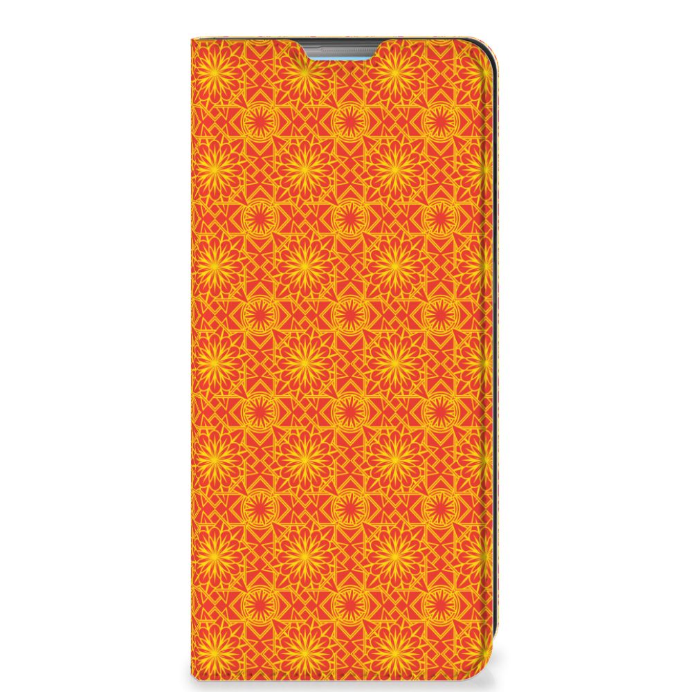 OPPO A74 4G Hoesje met Magneet Batik Oranje - B2C Telecom