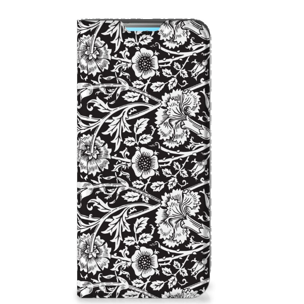 Xiaomi Redmi 10 Smart Cover Black Flowers - B2C Telecom