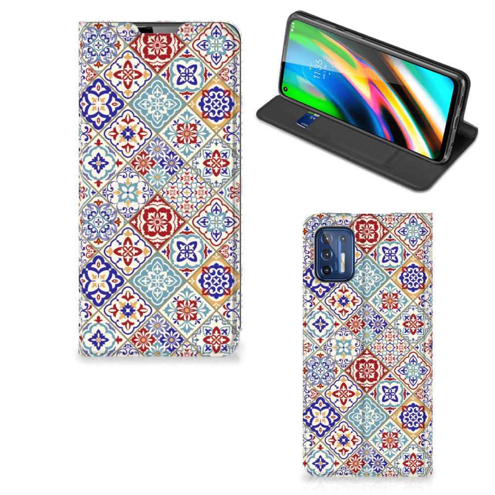 Motorola Moto G9 Plus Standcase Tiles Color - B2C Telecom