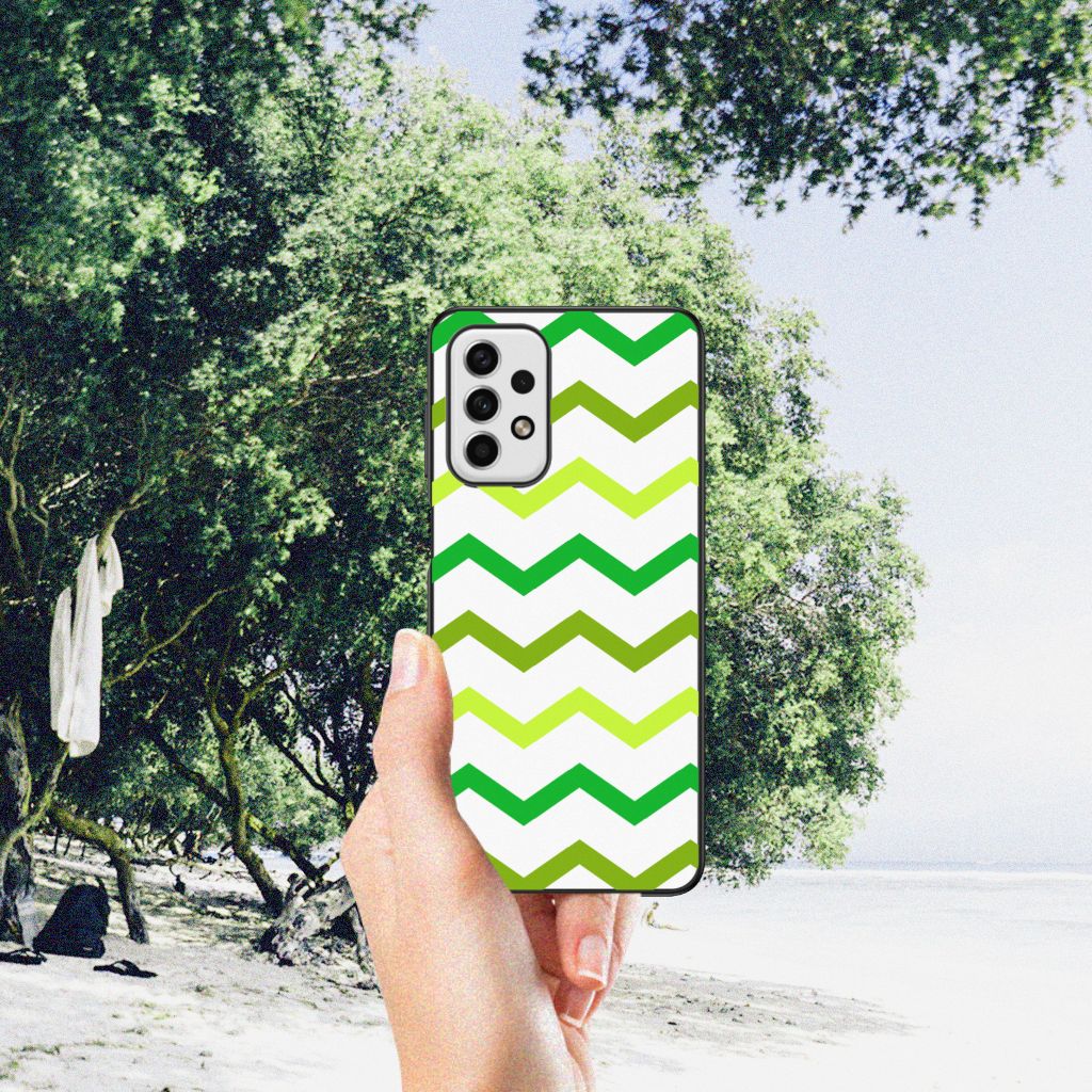 Samsung Galaxy A23 Back Case Zigzag Groen B2C Telecom