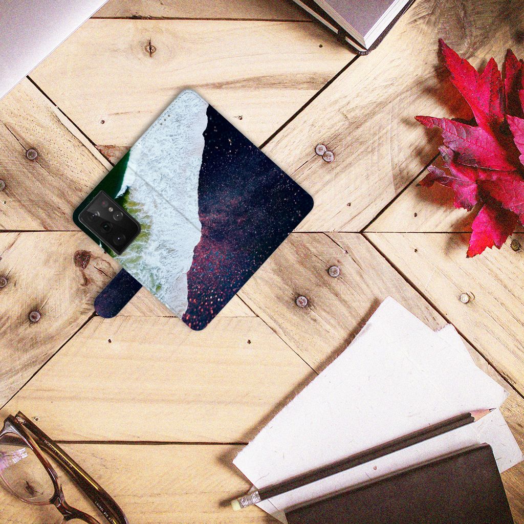 Samsung Galaxy S21 Ultra Book Case Sea in Space