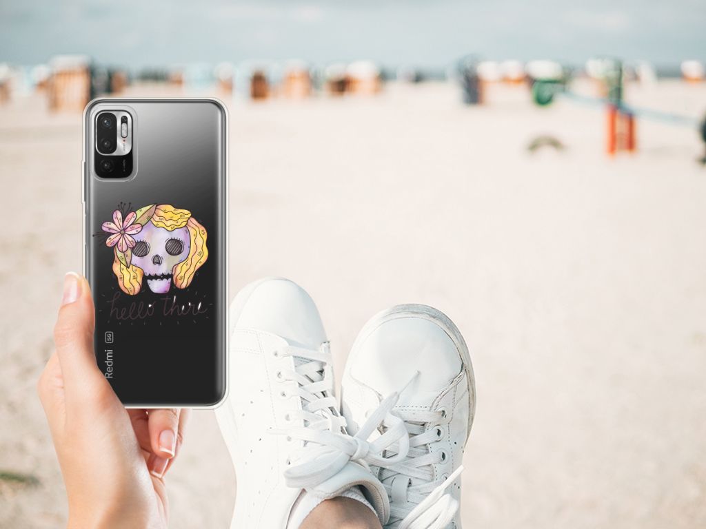 Silicone Back Case Xiaomi Redmi Note 10/10T 5G | Poco M3 Pro Boho Skull B2C Telecom