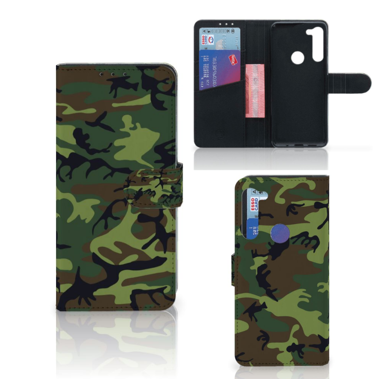Motorola G8 Power Telefoon Hoesje Army Dark