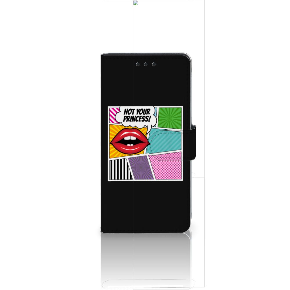 Huawei Ascend P8 Lite Wallet Case met Pasjes Popart Princess