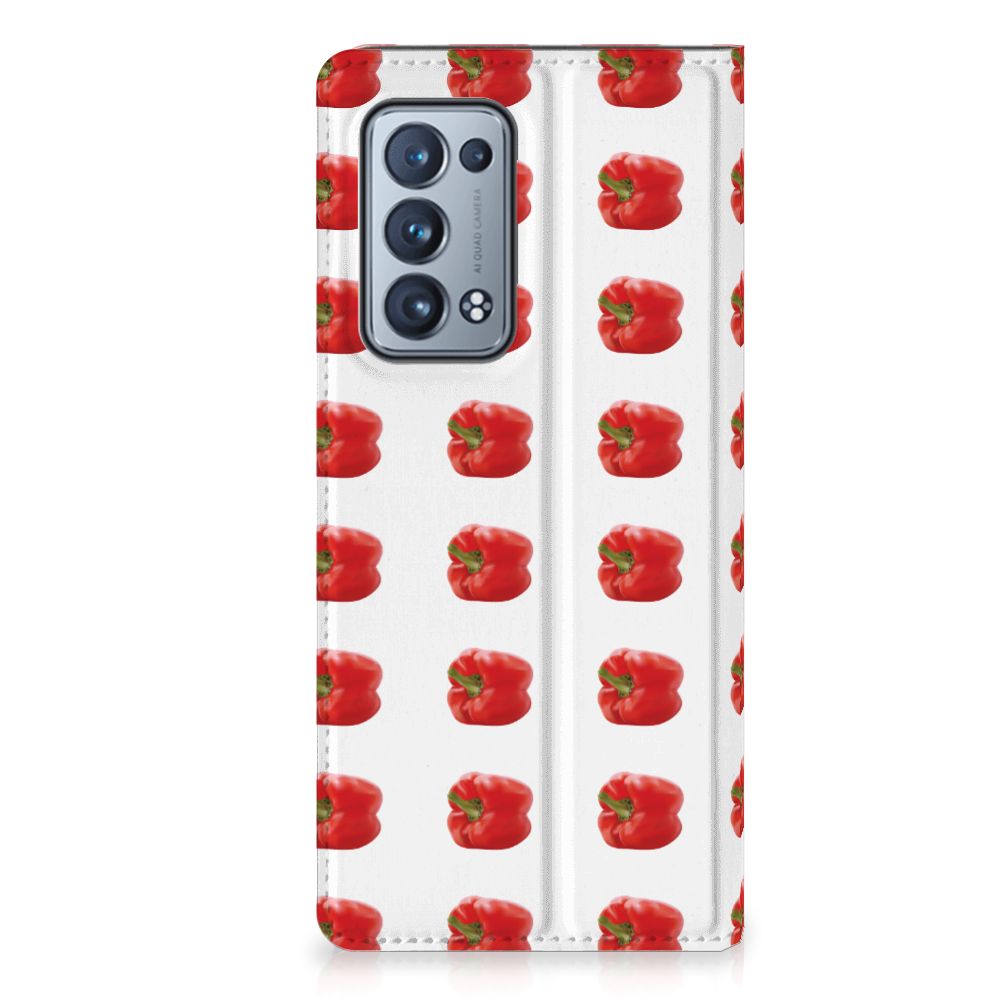 OPPO Reno 6 Pro Plus 5G Flip Style Cover Paprika Red - B2C Telecom