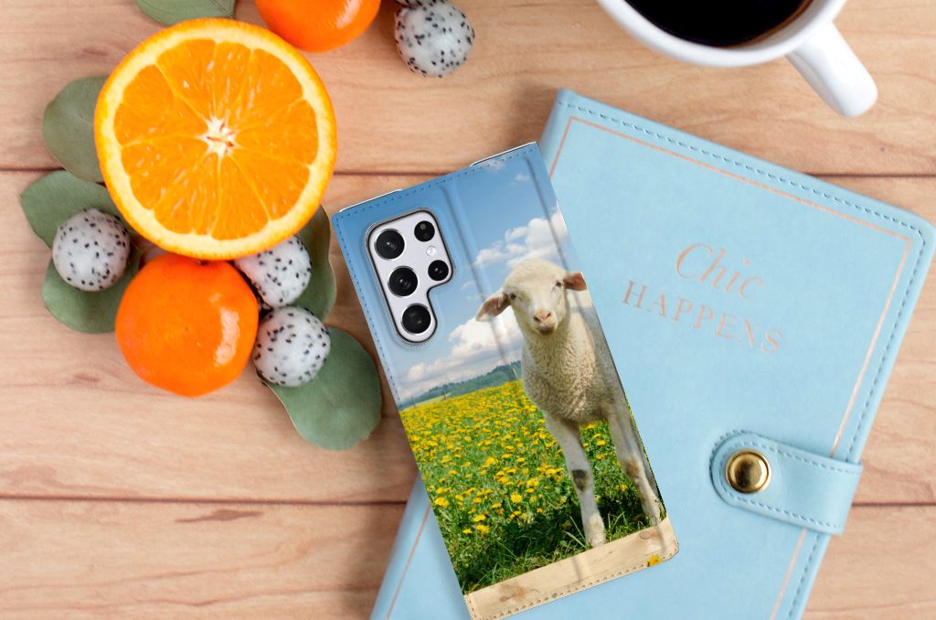 Samsung Galaxy S22 Ultra Hoesje maken Schaap en Lammetje - B2C Telecom