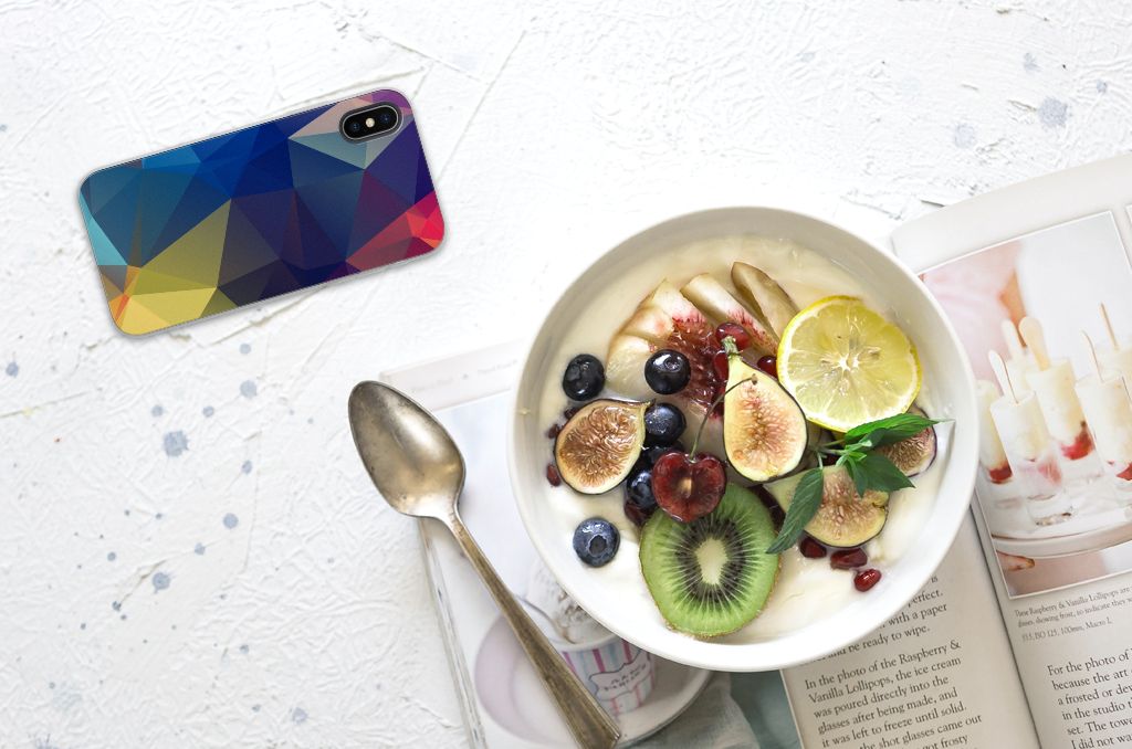 Apple iPhone X | Xs TPU Hoesje Polygon Dark