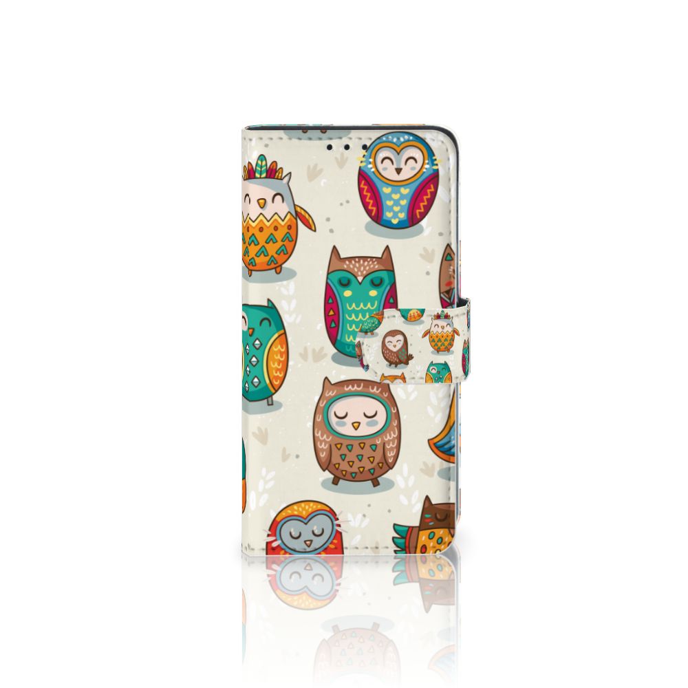 Xiaomi Redmi 7A Telefoonhoesje met Pasjes Vrolijke Uilen