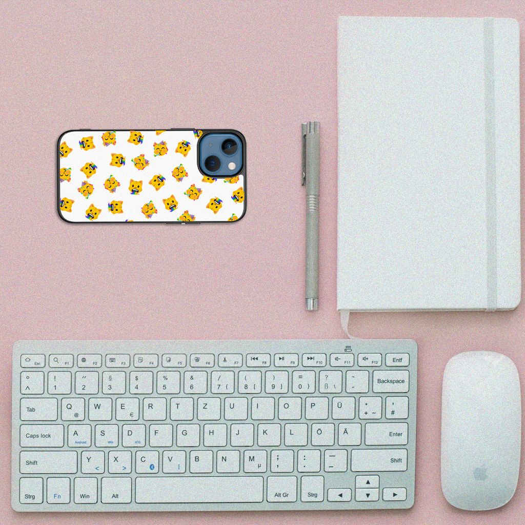 Back Case voor Apple iPhone 13 mini Katten Emojis B2C Telecom