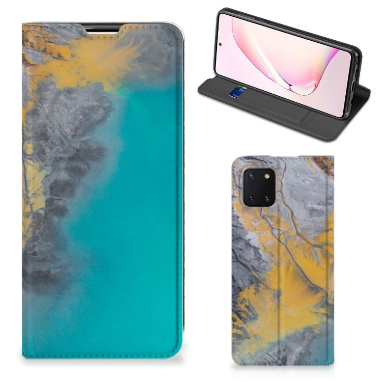 Samsung Galaxy Note 10 Lite Standcase Marble Blue Gold