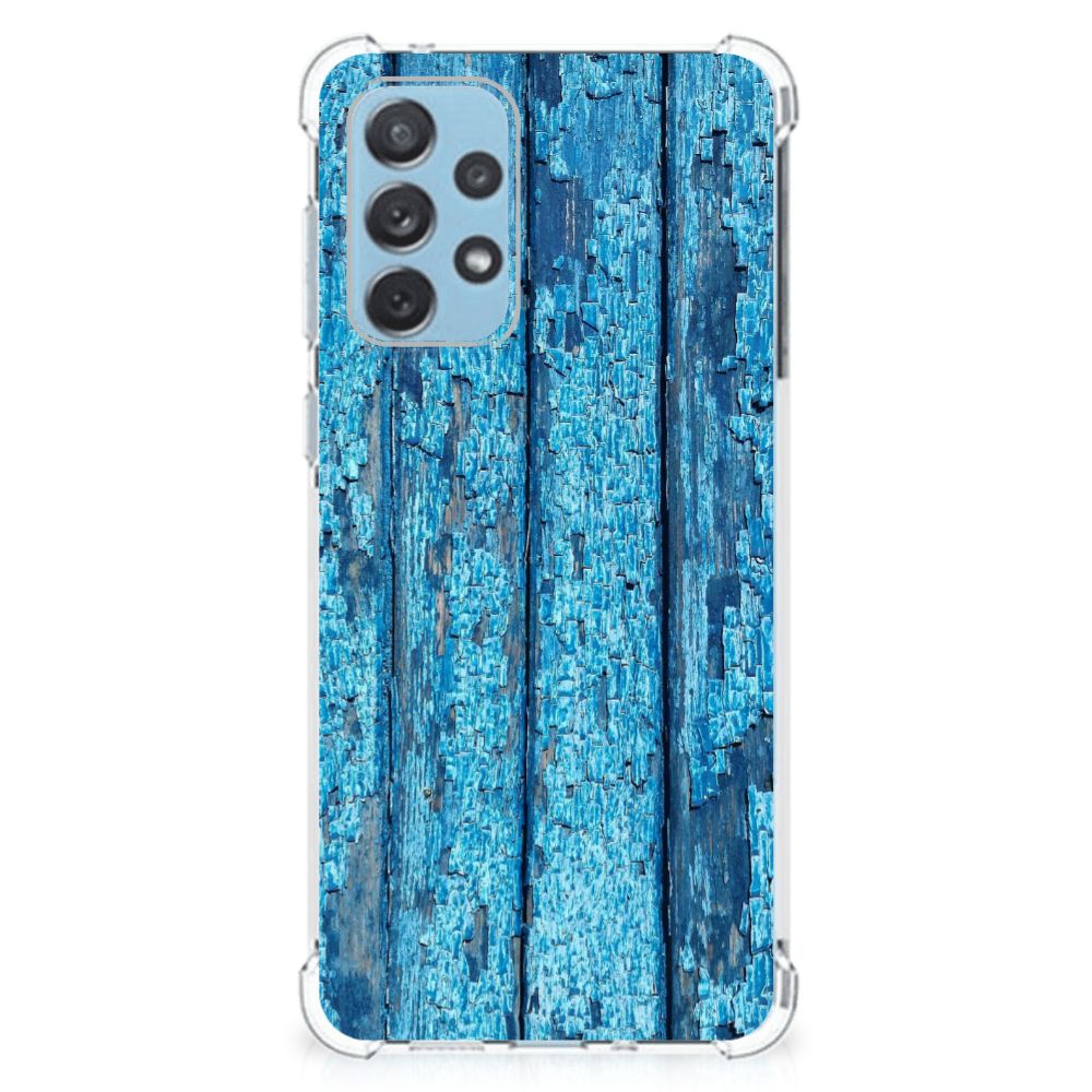 Samsung Galaxy A73 Stevig Telefoonhoesje Wood Blue B2C Telecom