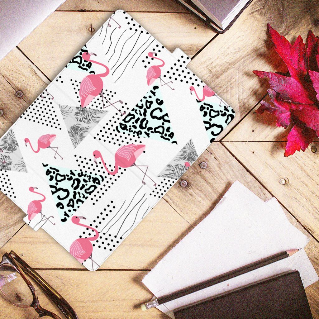 Lenovo Tab M10 Plus 3rd Gen 10.6 inch Flip Case Flamingo Triangle
