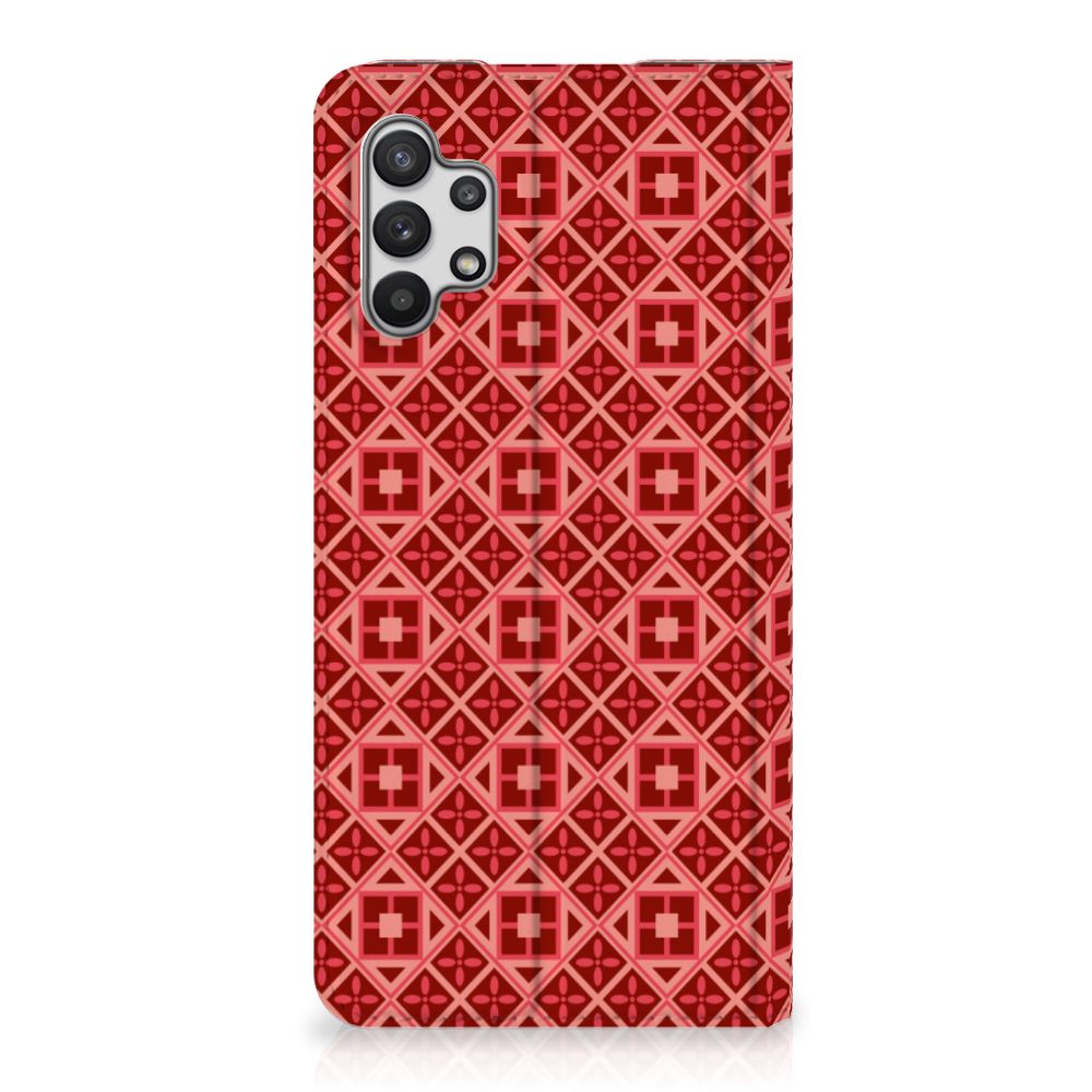Samsung Galaxy A32 5G Hoesje met Magneet Batik Rood - B2C Telecom