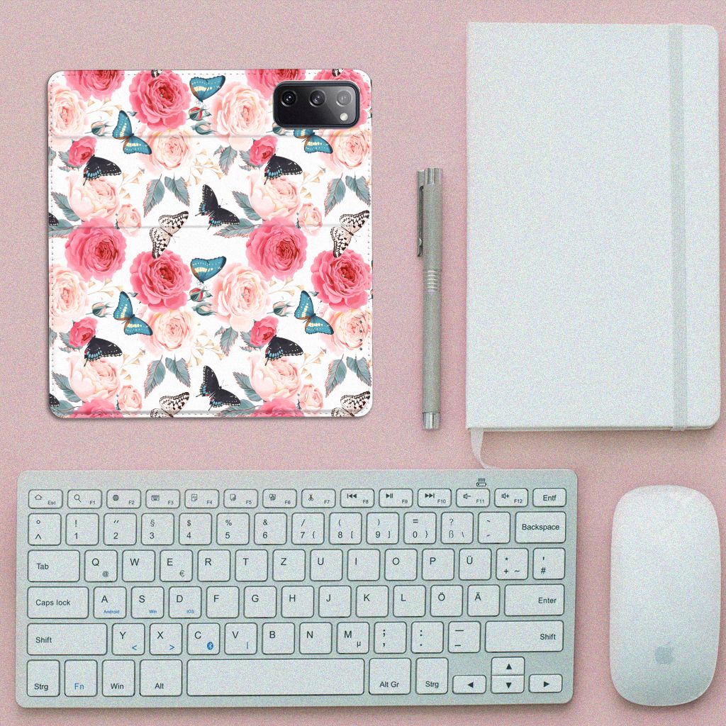 Samsung Galaxy S20 FE Smart Cover Butterfly Roses - B2C Telecom