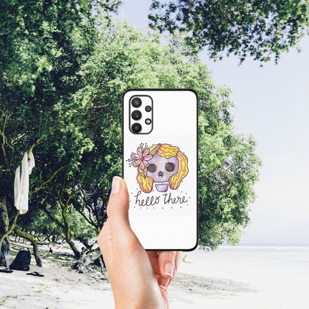 Telefoonhoesje Samsung Galaxy A32 5G Boho Skull B2C Telecom