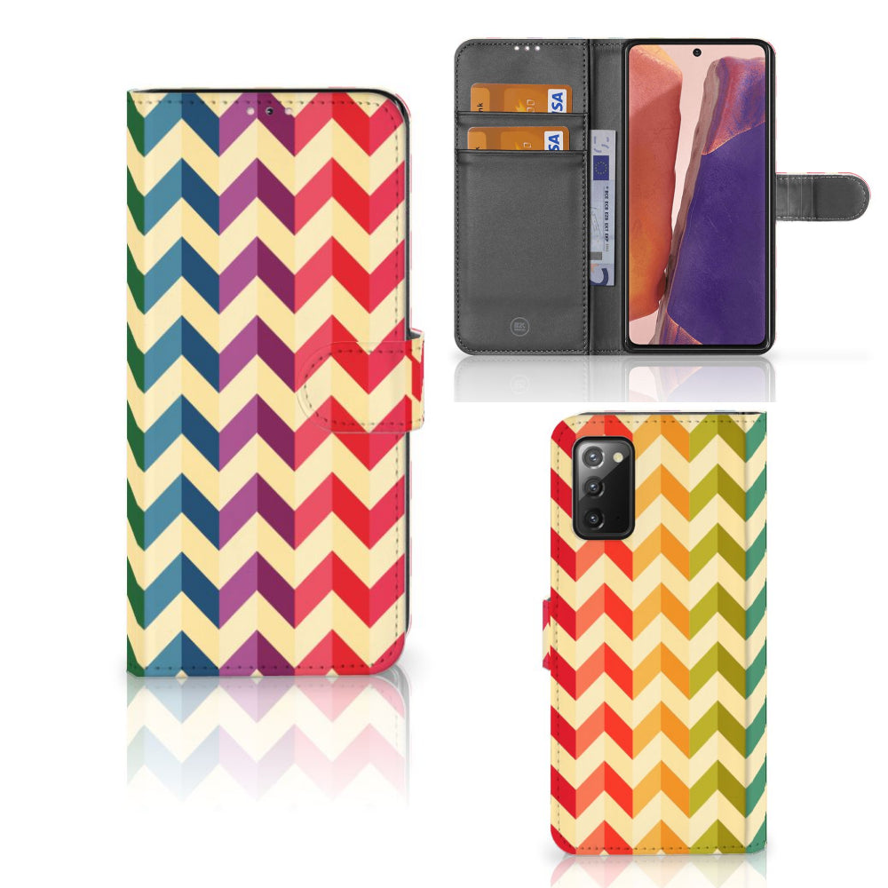 Samsung Galaxy Note 20 Telefoon Hoesje Zigzag Multi Color