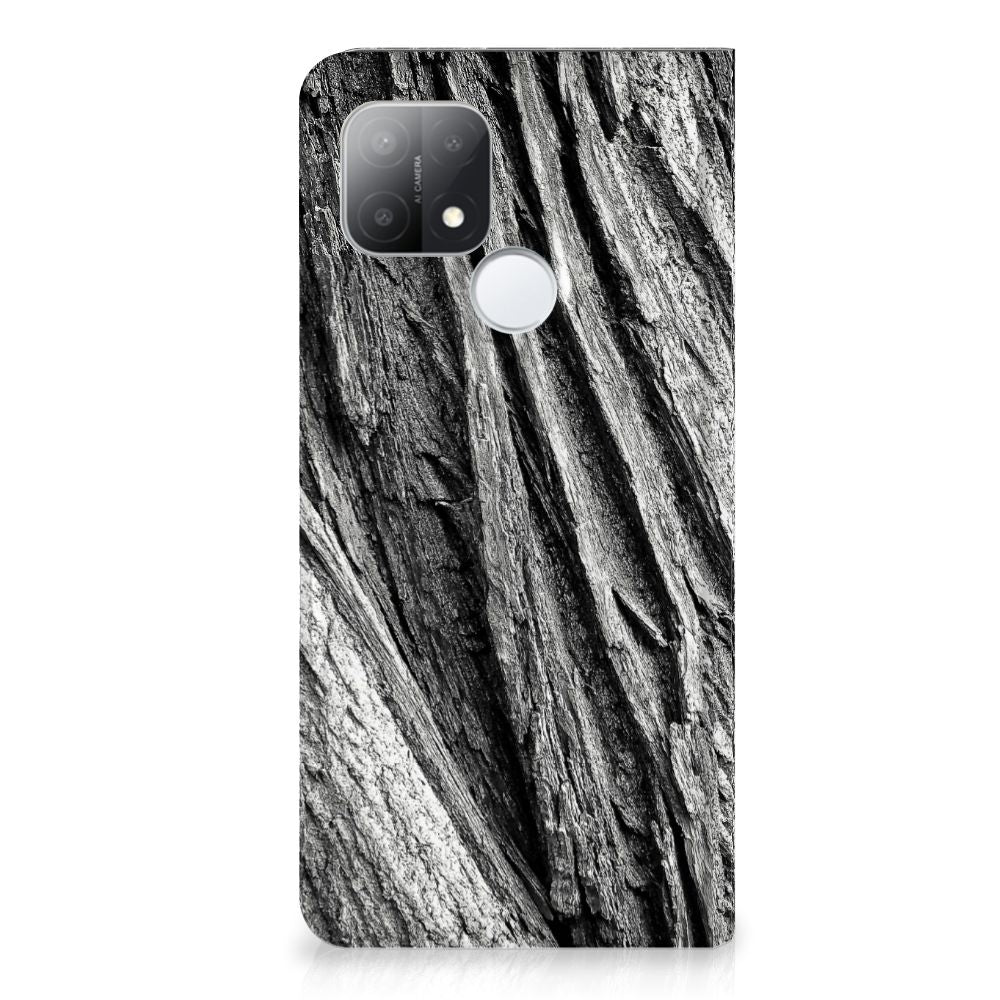 Book Wallet Case OPPO A15 Boomschors Grijs - B2C Telecom
