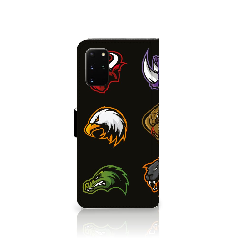Samsung Galaxy S20 Plus Leuk Hoesje Cartoon met kleurrijke cartoons van dieren en sportteams.