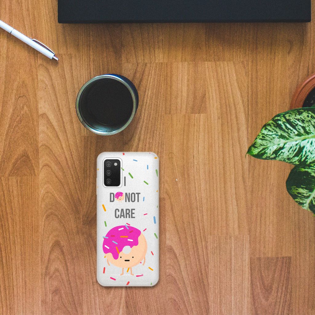 Samsung Galaxy A03S Siliconen Case Donut Roze B2C Telecom