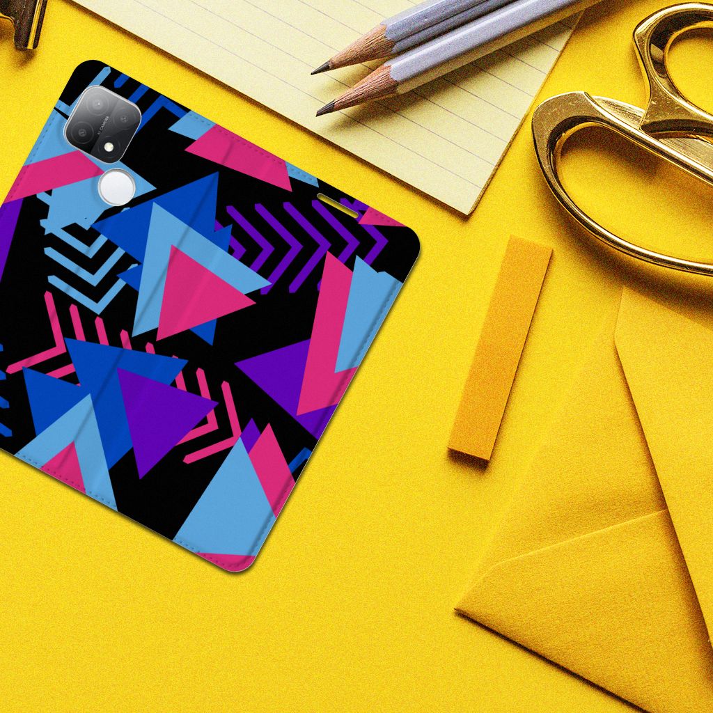 OPPO A15 Stand Case Funky Triangle - B2C Telecom
