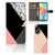 OPPO A58 4G Book Case Zwart Roze Vormen