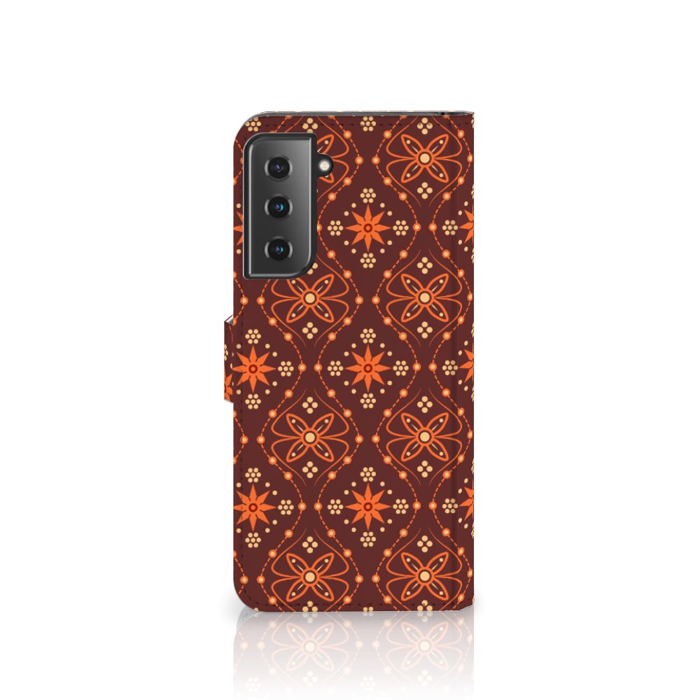Samsung Galaxy S21 Plus Telefoon Hoesje Batik Brown