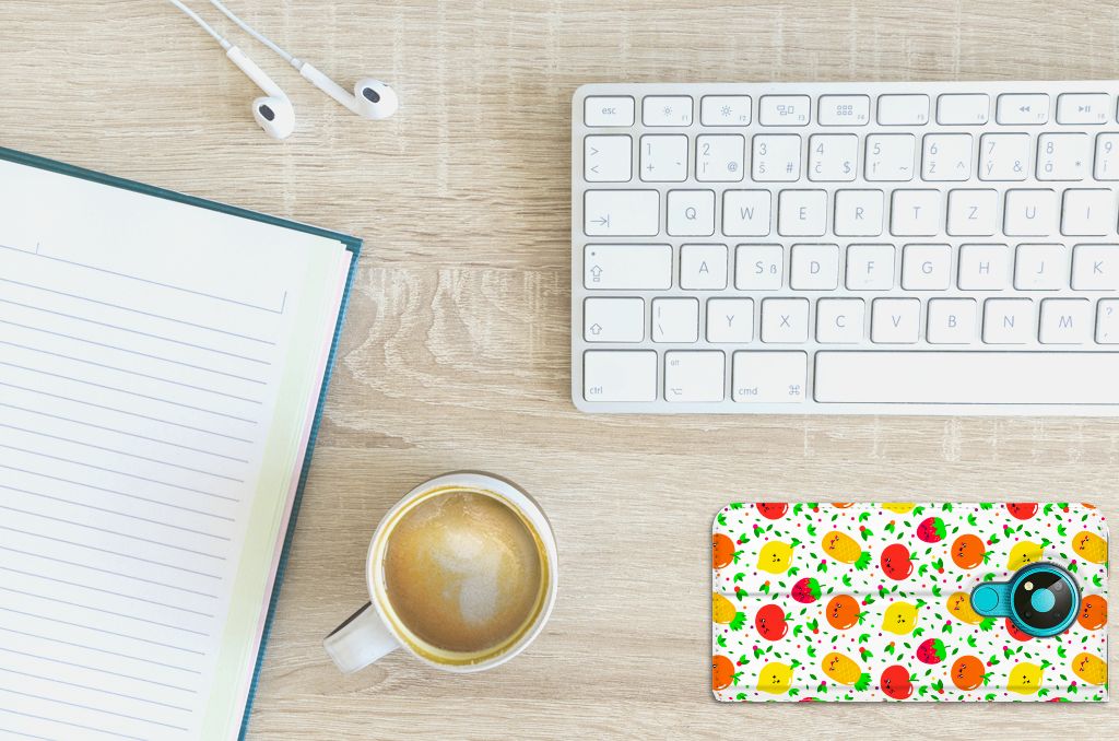 Nokia 3.4 Flip Style Cover Fruits - B2C Telecom