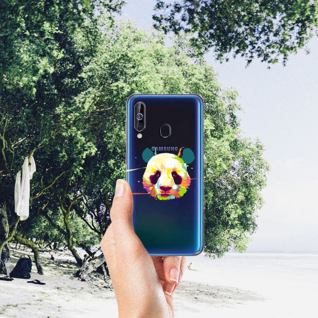 Samsung Galaxy A60 Telefoonhoesje met Naam Panda Color