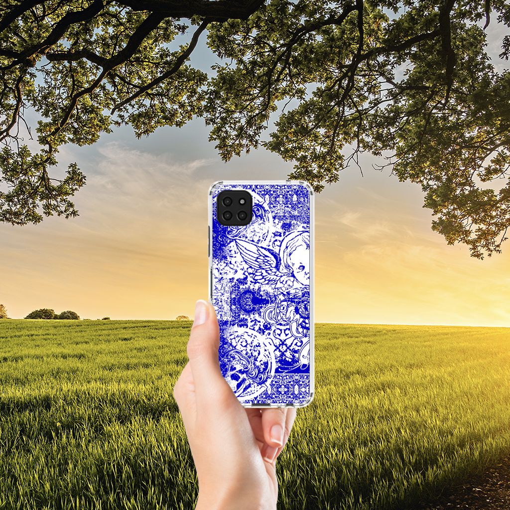 Extreme Case Samsung Galaxy A22 5G Angel Skull Blauw B2C Telecom
