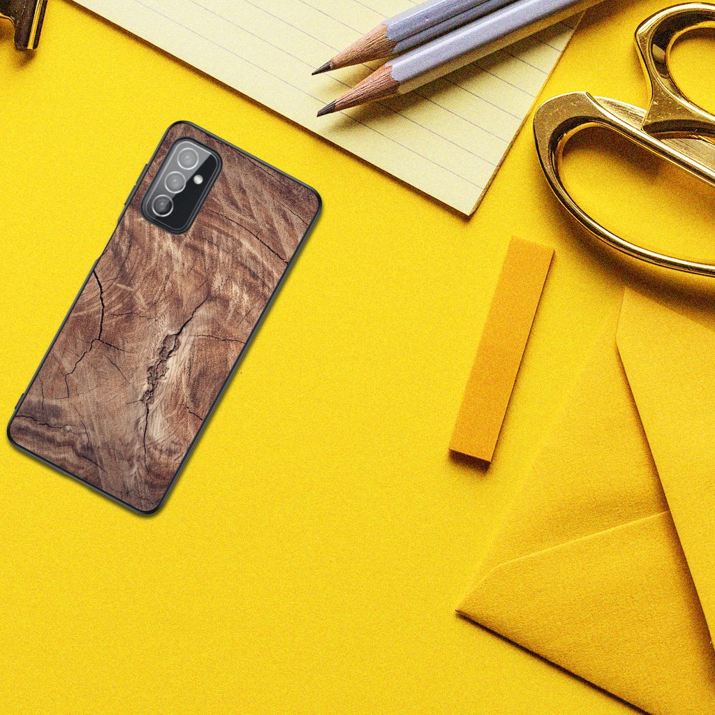 Samsung Galaxy M52 Houten Print Telefoonhoesje Tree Trunk B2C Telecom