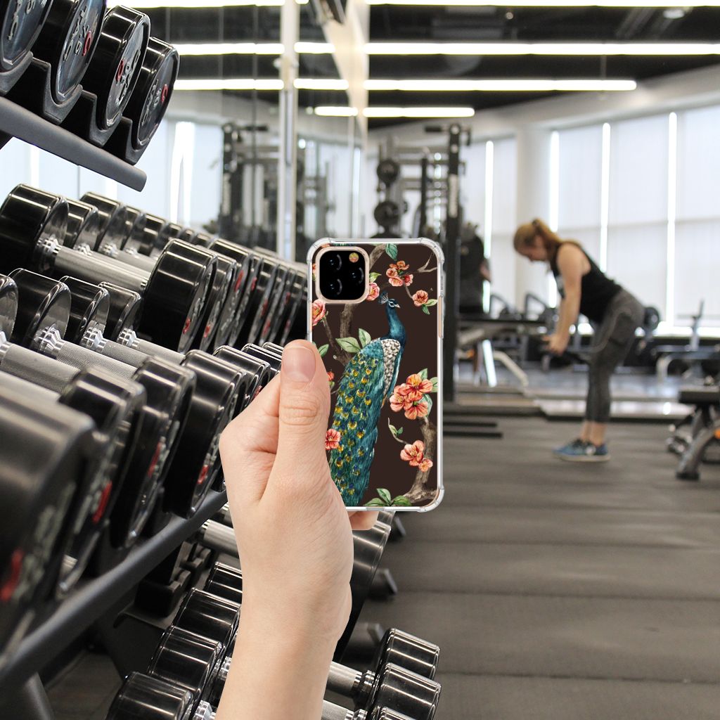 Apple iPhone 11 Pro Case Anti-shock Pauw met Bloemen
