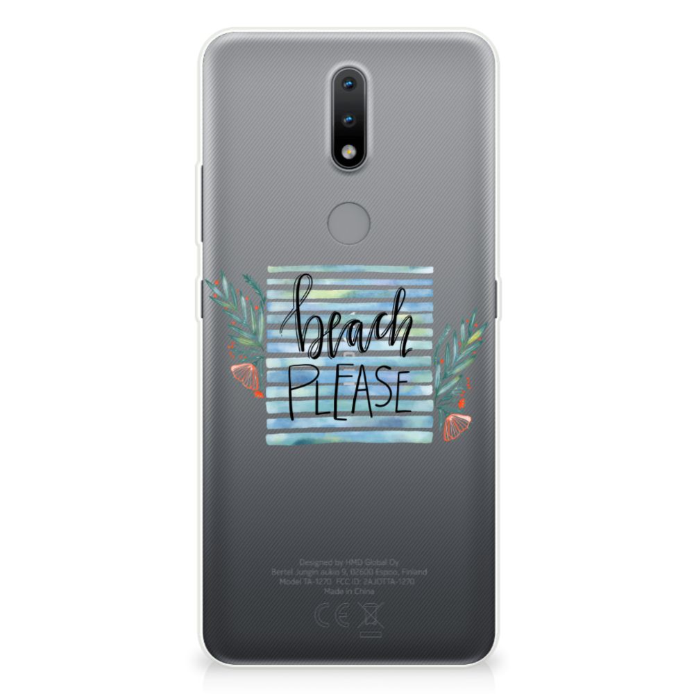 Nokia 2.4 Telefoonhoesje met Naam Boho Beach