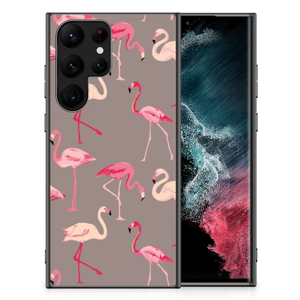 Samsung Galaxy S23 Ultra Dierenprint Telefoonhoesje Flamingo