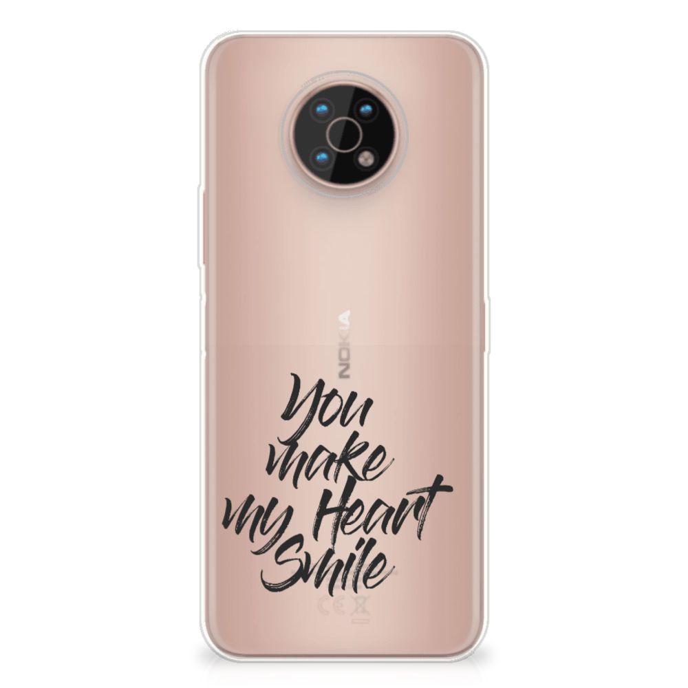 Nokia G50 Siliconen hoesje met naam Heart Smile